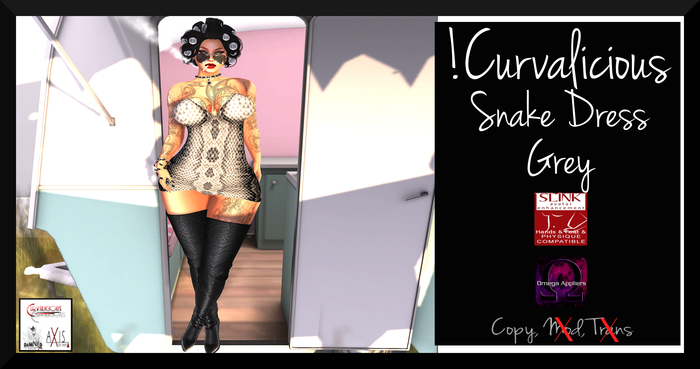 !Curvalicious Snake Grey