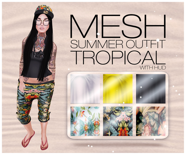 ::Zup:: Mesh Summer Outfit Tropical 3 Styles *HUD*