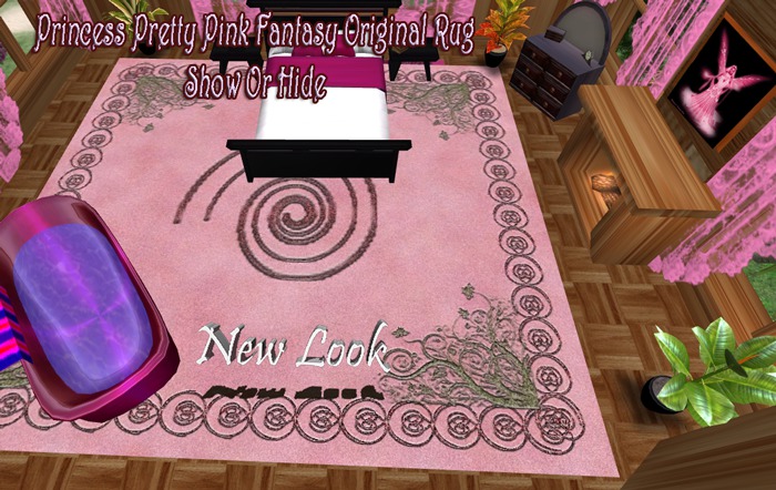 Princess Pretty Pink Fantasy Original Rug or Carpet - 1 Prim - Show or Hide