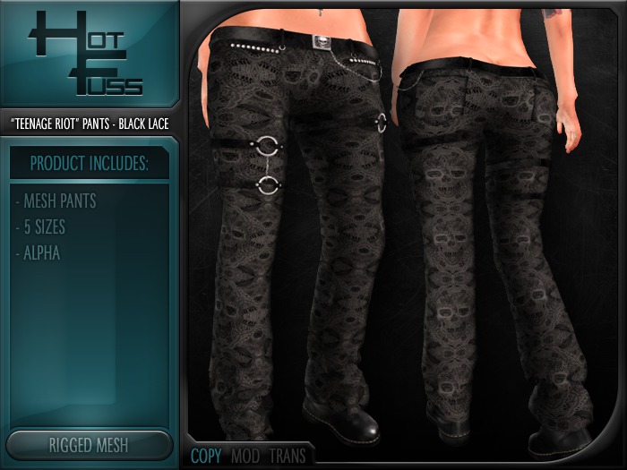 Hot Fuss "Teenage Riot" Pants - Lace DEMO