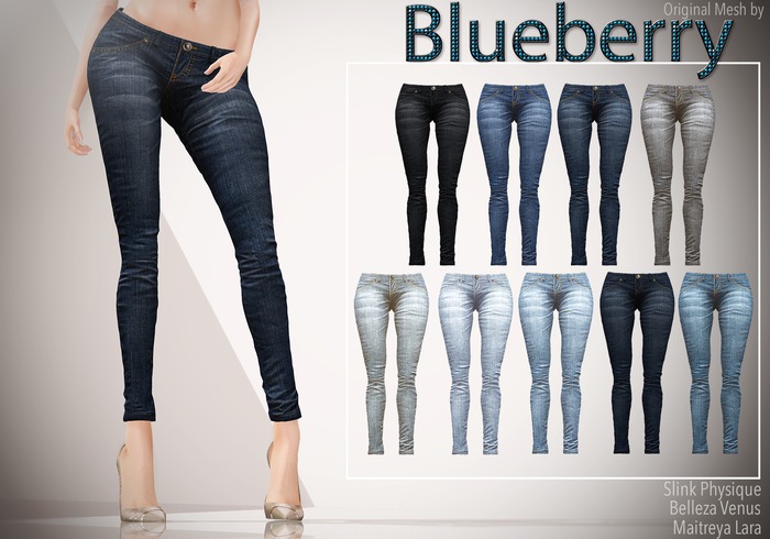 Blueberry Xale - Belleza & Maitreya & Standard Mesh - Boots Friendly & Regular Cut Jeans FAT PACK