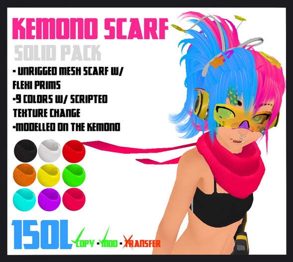 //RETIRED// {CB} KEMONO SCARF - SOLID