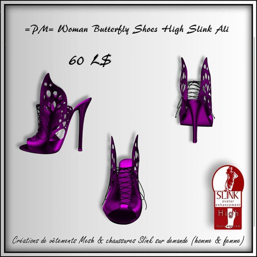 =PM= Woman Butterfly Shoes High Slink Ali