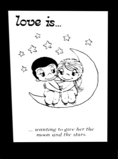 Love is Giving the Moon Valentines Card