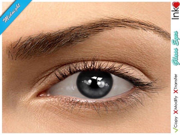 * Inkheart * - Glass Eyes - Midnight (3 Sizes + Mesh)