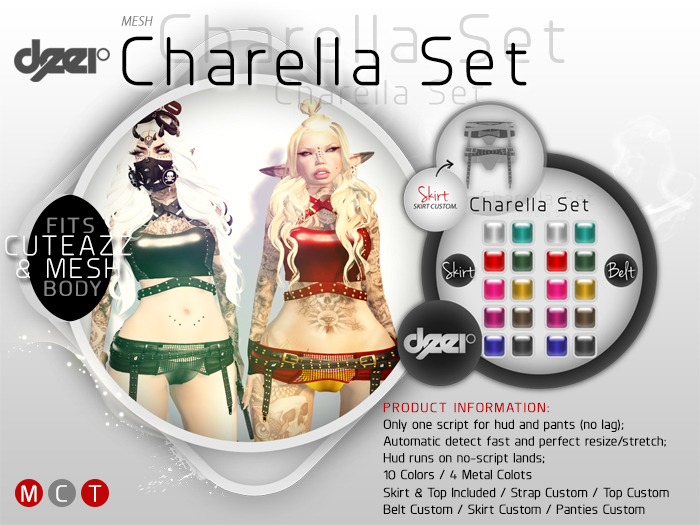 * .:: deeR ::. * Charella Skirt & Top DELIVERY SYSTEM HUD