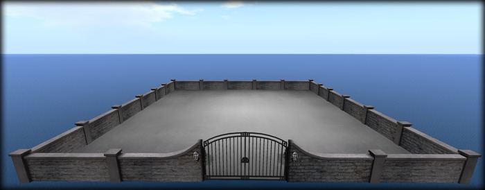 ♥ Mesh Garden Wall Scripted Gate/Lights/Plants ♥
