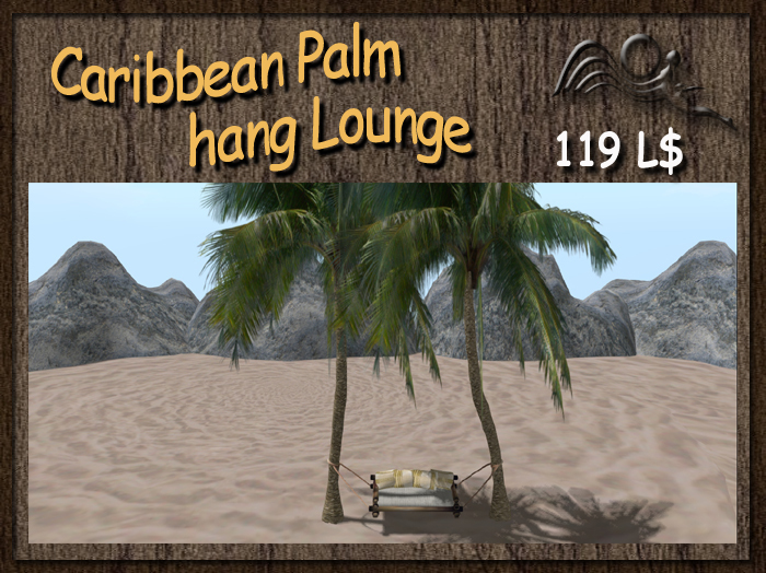 Caribbean Palm Hang Lounge with 4 sit on Pillow & Couples Menu