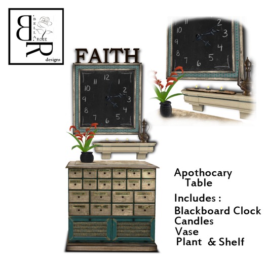 [BR] Apothocary Cabinet & Accessories - Teal
