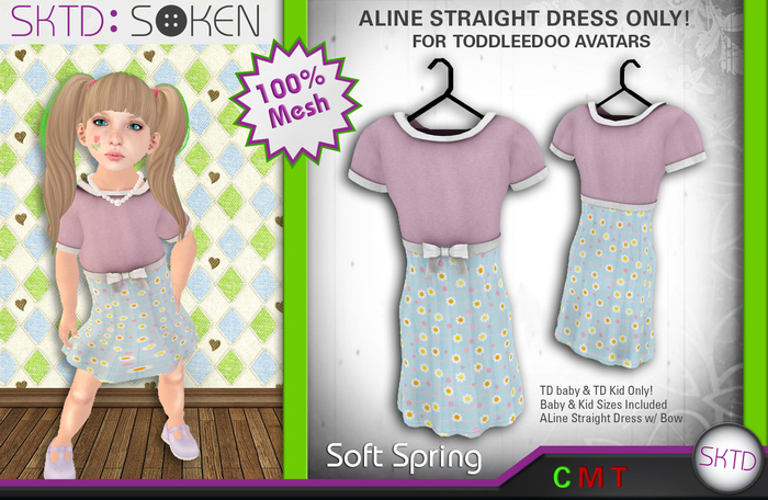 [SKTD] Toddleedoo Soft Spring ALine Straight Mesh Dress