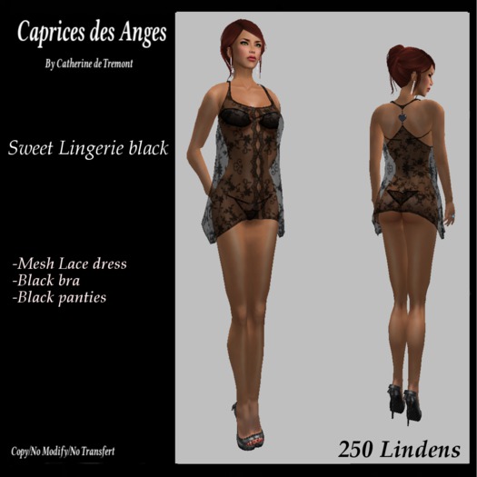 *CdT*  Sweet lingerie black