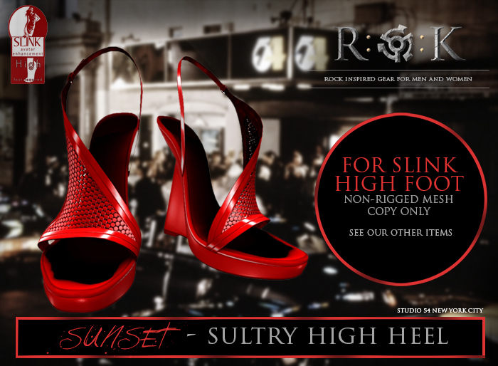 Sunset - Sultry High Heel Shoe - Red 
