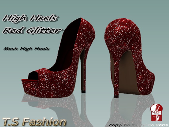 High Heels Red Glitter