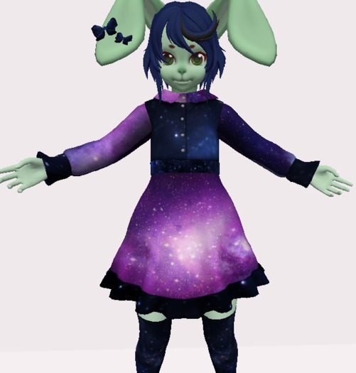 Space Print mod for Wretch's kemono dress