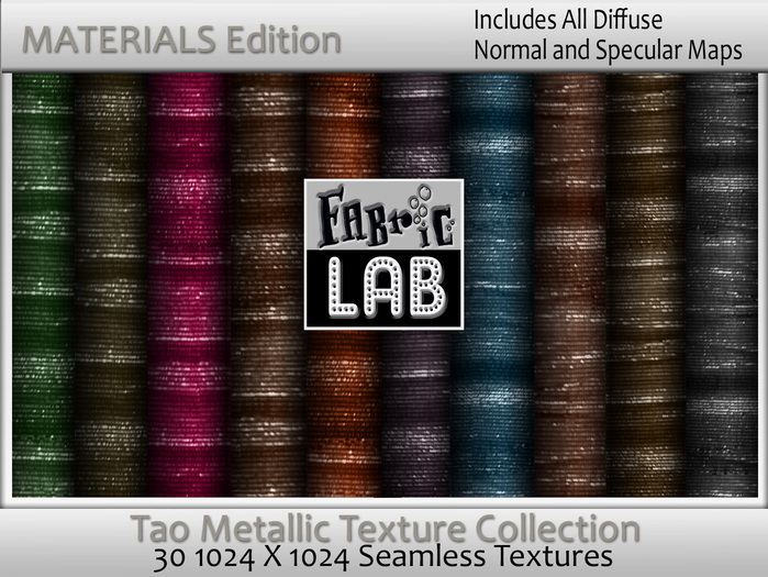 Fabric Lab ME Tao Metallic Seamless Textures Materials Edition with Maps