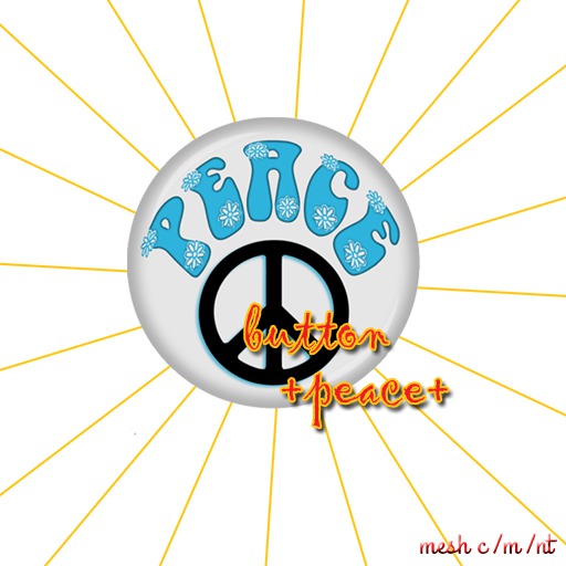 RMM Hippie Button - peace & music