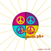 RMM Hippie Button - peace & music