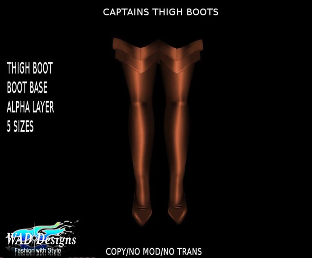 CAPTAINS THIGH BOOTS COPPER