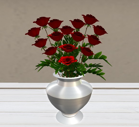 Rose Arrangement Red 11 Mesh