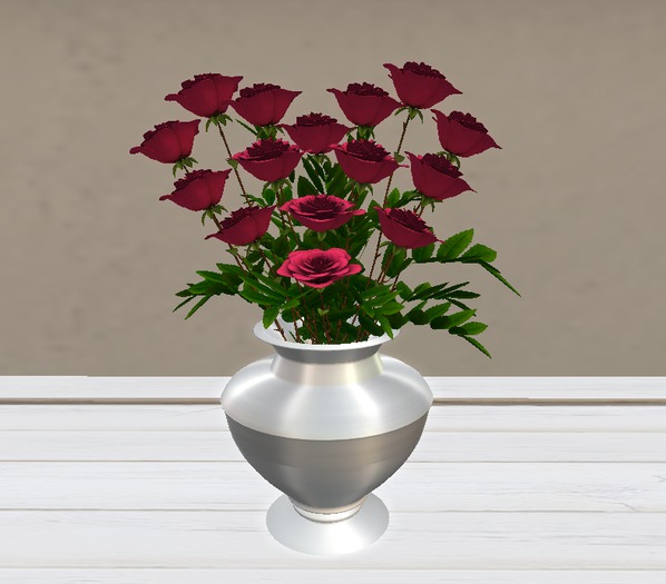 Rose Arrangement Pink 11 Mesh