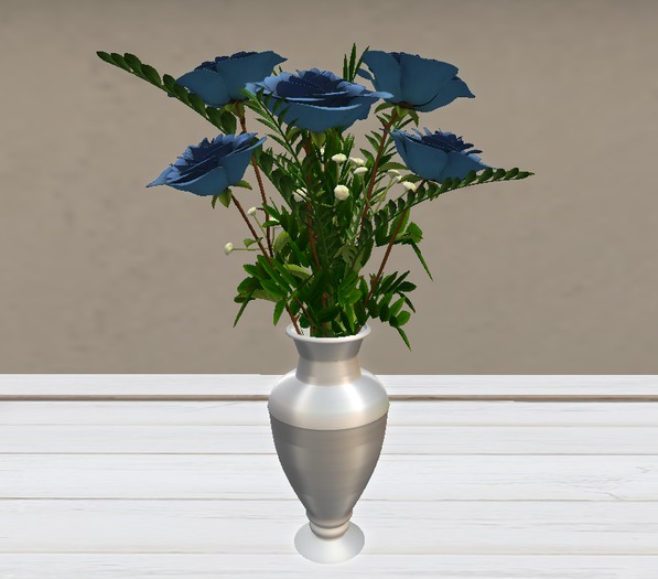 Rose Arrangement Blue 12 Mesh