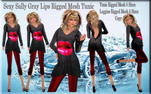 LSR - Sexy Sally Gray Lips Rigged Mesh Tunic