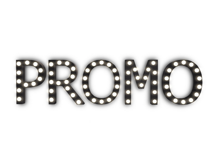 [Px] "PROMO" Illuminated Light Bulbs Sign