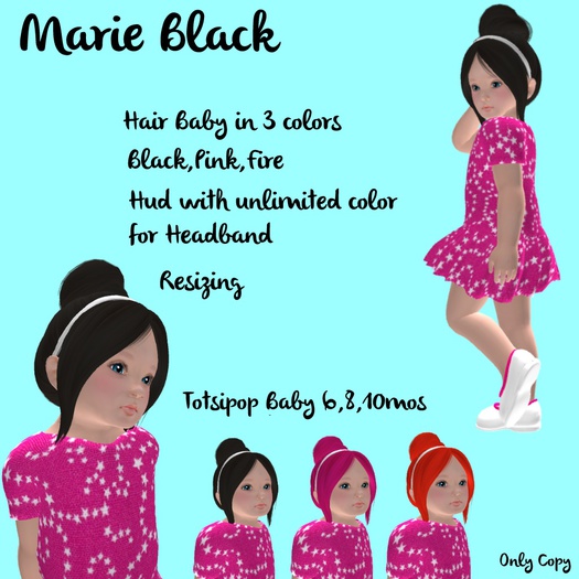 Totsipop Hair Marie Black