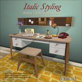 [CIRCA] Pkg - "Italic Styling" Retro Area Rug -Red/Tan Stripes