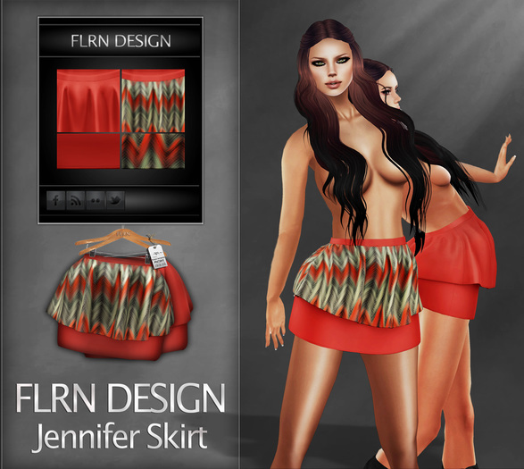 [FLRN] Jennifer Skirt Orange