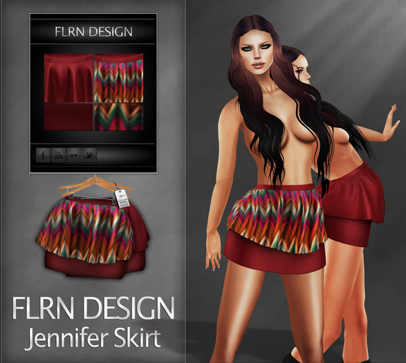 [FLRN] Jennifer Skirt Red