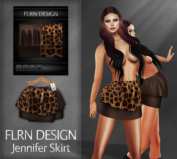 [FLRN] Jennifer Skirt Leopard