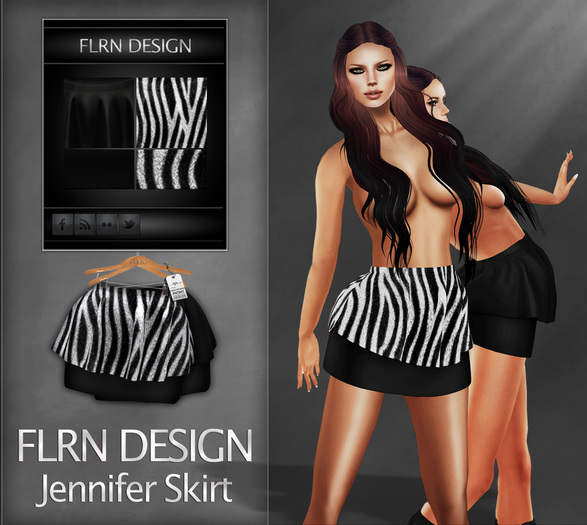[FLRN] Jennifer Skirt Zebra