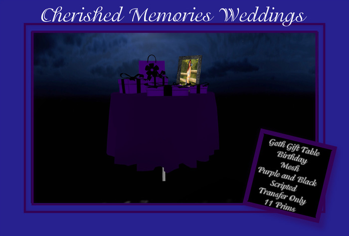 Birthday Gift Table Dark Purple