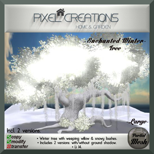 [PC] ENCHANTED WINTER TREE - LARGE  - 2 Versions(P.Mesh)(Boxed)