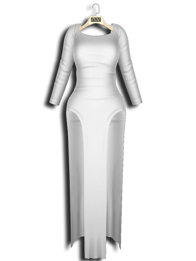 .:Vitrimi:. Open Back Gown White