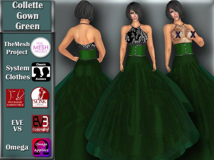 [TKS] Basics - Collette Gown Green