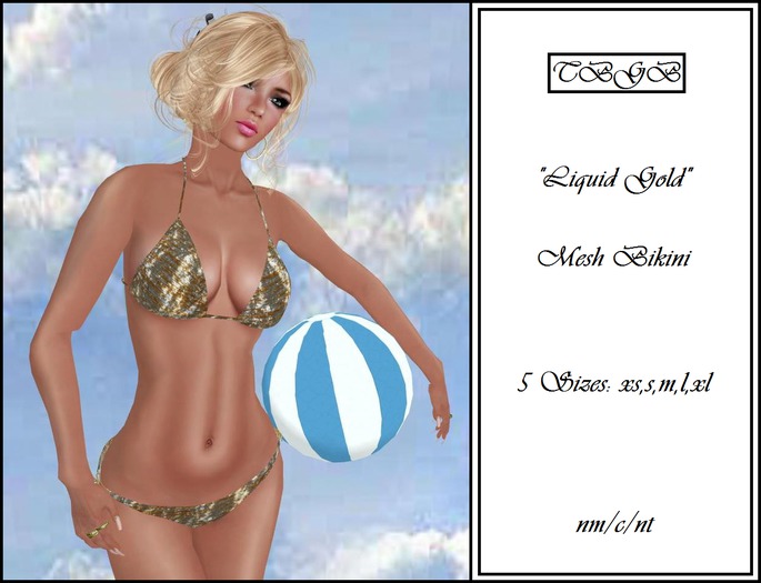 "Liquid Gold" Bikini by Sej