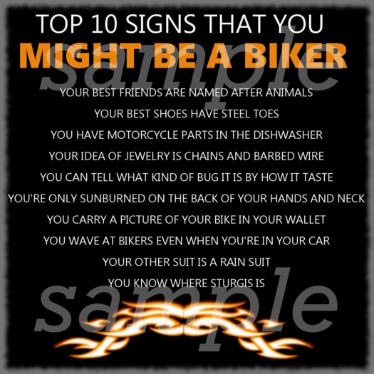Top 10 Biker Signs