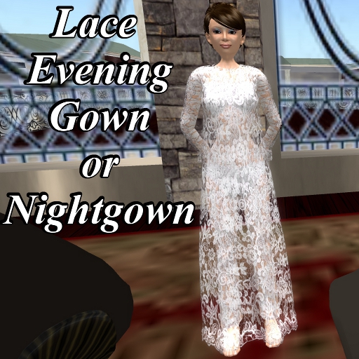 Lace Evening, Gala or Night Gown