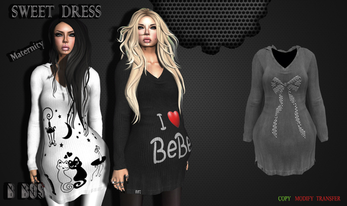 B BOS -Sweet Dress-Maternity-Loop Grey-