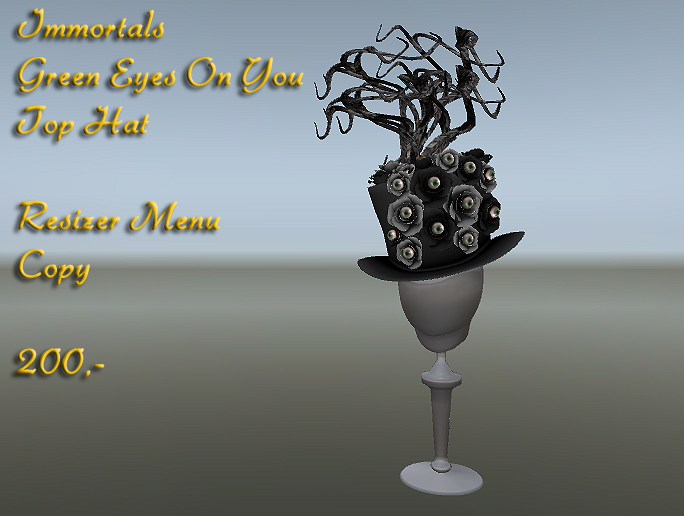 IMMORTALS "GREEN EYES ON YOU" TOP HAT