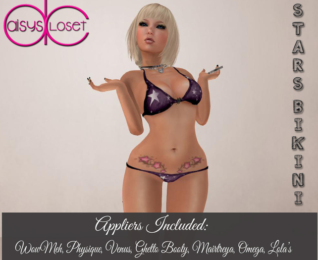 *DC - Stars Bikini Purple Boxed*