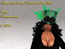 IMMORTALS FS VICTORIAN GREEN TOP HAT