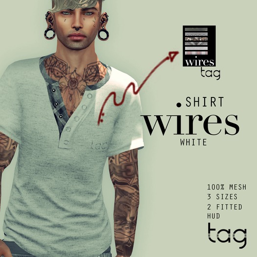 tag. shirt wires [white]