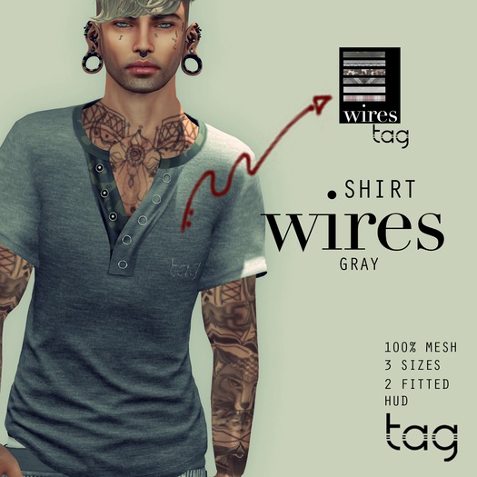 tag. shirt wires [gray]