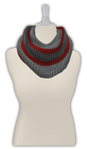 !Rebel Hope - Mesh Snood Scarf Striped Red