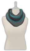 !Rebel Hope - Mesh Snood Scarf Striped Aqua