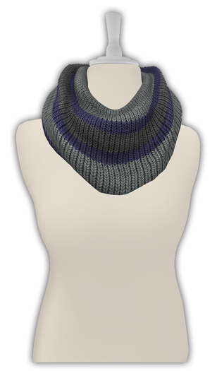 !Rebel Hope - Mesh Snood Scarf Striped Blue