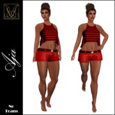 JCD Aja Red Tank & Shorts (bagged)